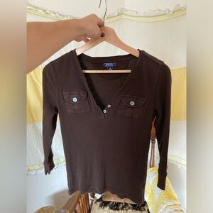 Cute brown vintage long sleeve